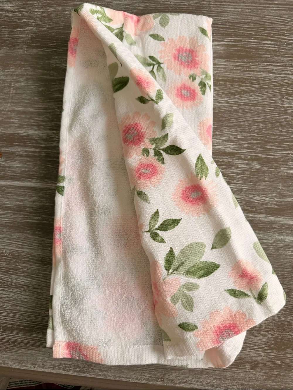 Mr & Mrs Floral Kitchen Tea Towel Set- Pink & Green